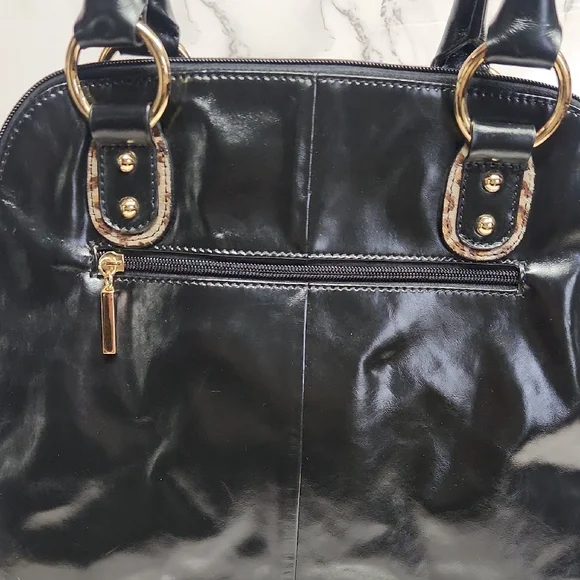 THE FIND Leopard Print Shoulder Bag with Gold Accents,with  Key Chain - Picture 7 of 16